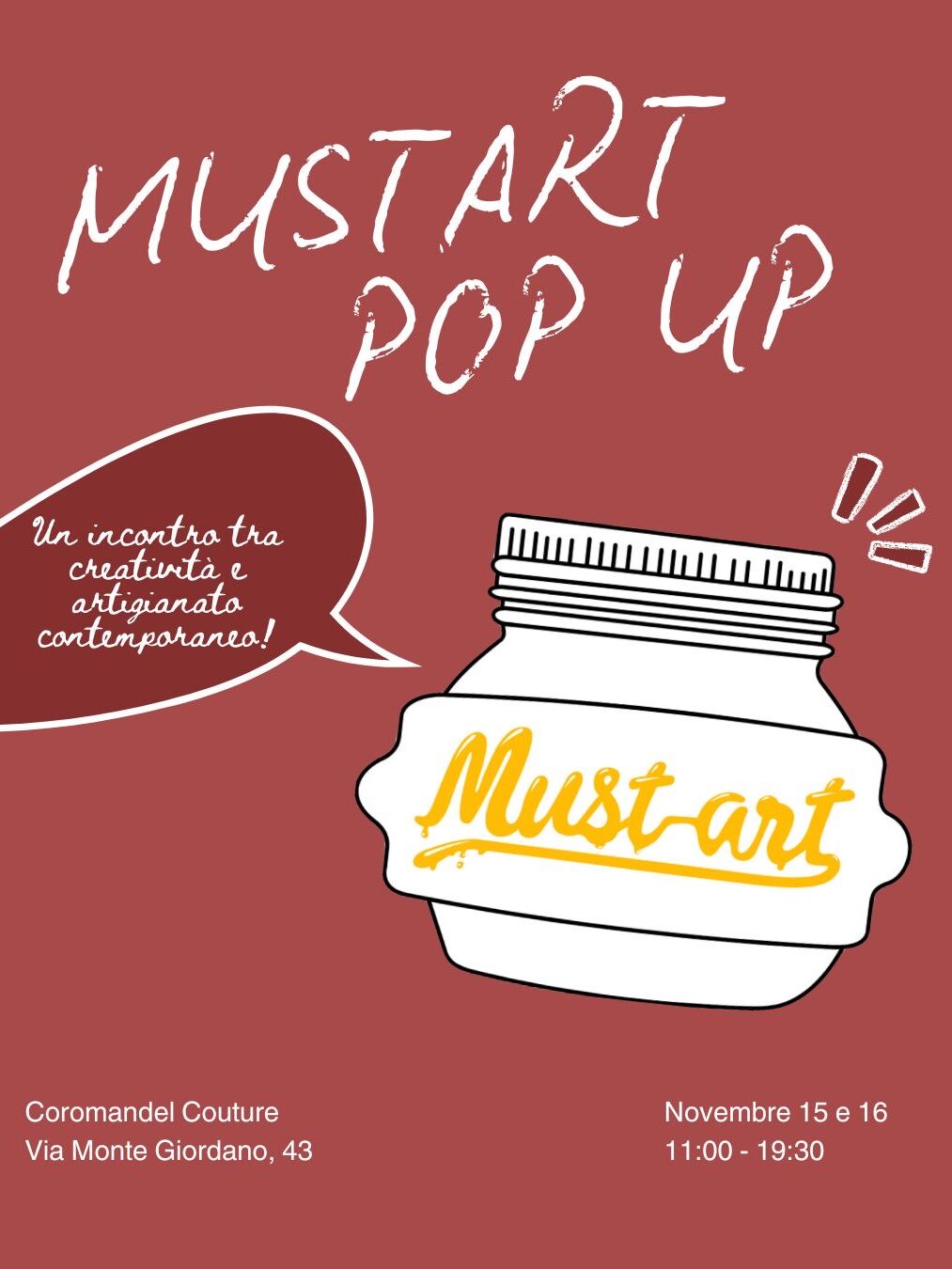 locandina popup mustart novembre 2025