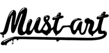 Mustart lettermark black